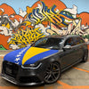 Bosnien Herzegowina Flagge Motorhaube