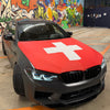 Schweiz Flagge Motorhaube