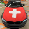 Schweiz Flagge Motorhaube